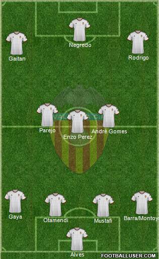 Valencia C.F., S.A.D. Formation 2014