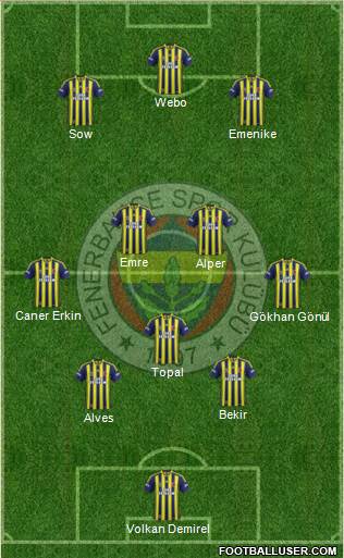 Fenerbahçe SK Formation 2014