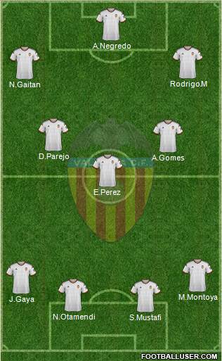 Valencia C.F., S.A.D. Formation 2014