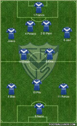 Vélez Sarsfield Formation 2014