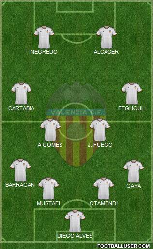 Valencia C.F., S.A.D. Formation 2014