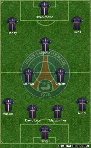Paris Saint-Germain Formation 2014