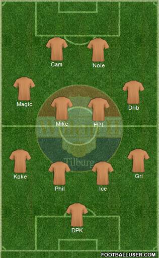 Willem II 4-4-2 football formation