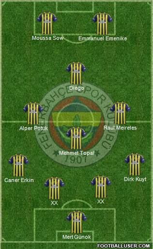 Fenerbahçe SK Formation 2014