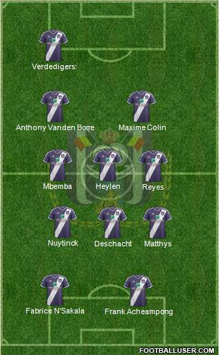 RSC Anderlecht Formation 2014