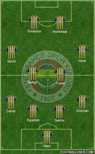 Fenerbahçe SK Formation 2014
