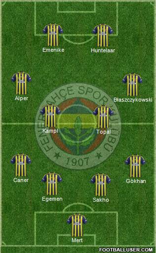 Fenerbahçe SK Formation 2014