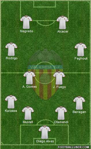 Valencia C.F., S.A.D. Formation 2014