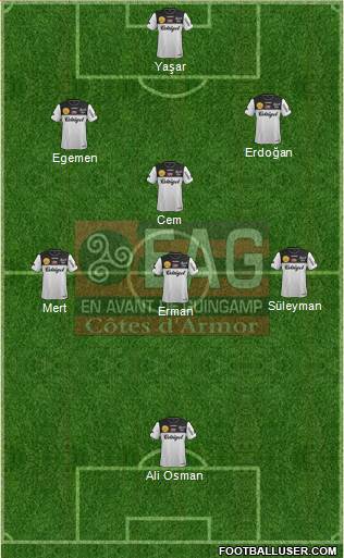 En Avant de Guingamp 4-5-1 football formation