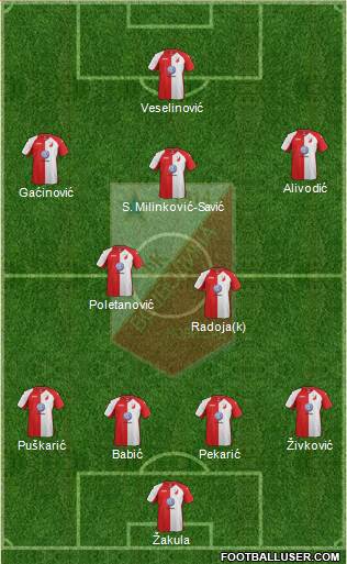 FK Vojvodina Novi Sad Formation 2014