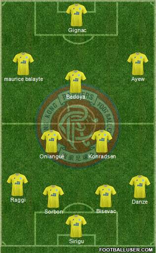Hong Kong Rangers Football Club Formation 2014