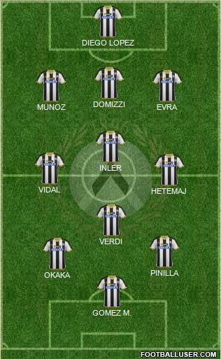 Udinese Formation 2014