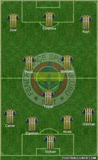 Fenerbahçe SK Formation 2014