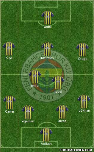 Fenerbahçe SK Formation 2014