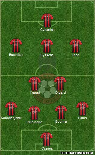 OGC Nice Côte d'Azur Formation 2014