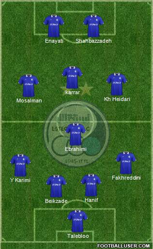 Esteghlal Tehran Formation 2014