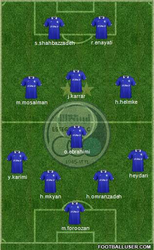 Esteghlal Tehran Formation 2014