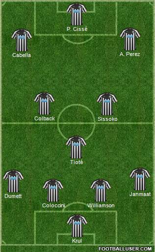 Newcastle United Formation 2014