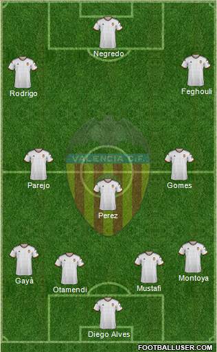 Valencia C.F., S.A.D. Formation 2014