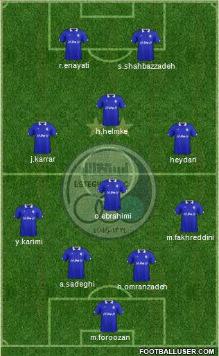 Esteghlal Tehran Formation 2014