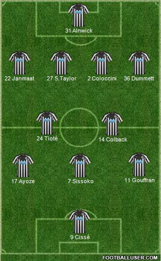 Newcastle United Formation 2014