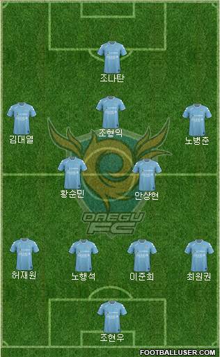 Daegu FC Formation 2014