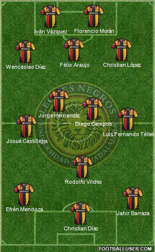 Club Universidad de Guadalajara Formation 2015