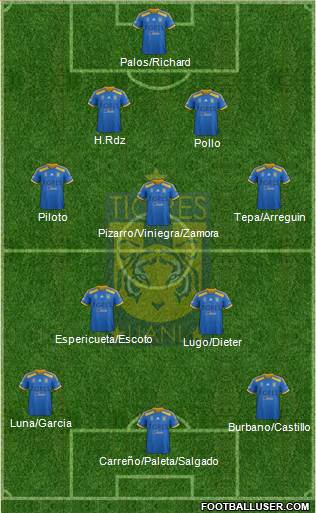 Club Universitario de Nuevo León Formation 2015