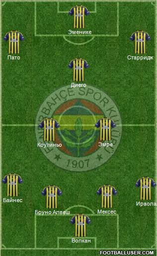 Fenerbahçe SK Formation 2015