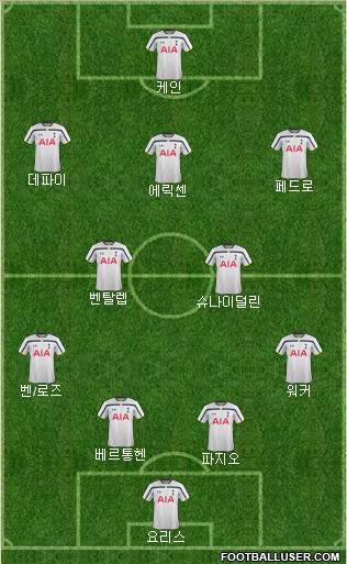 Tottenham Hotspur Formation 2015