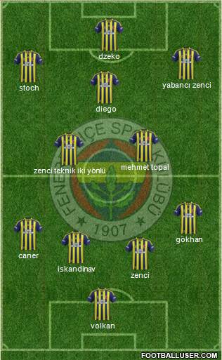 Fenerbahçe SK Formation 2015