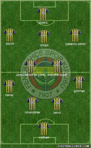 Fenerbahçe SK Formation 2015