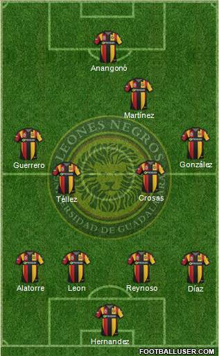 Club Universidad de Guadalajara Formation 2015