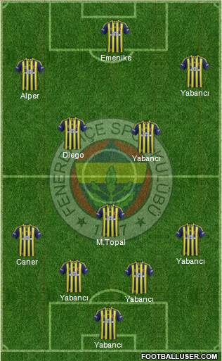 Fenerbahçe SK Formation 2015