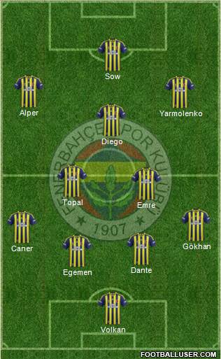Fenerbahçe SK Formation 2015