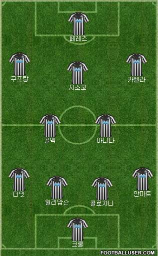 Newcastle United Formation 2015