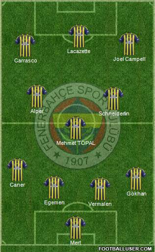 Fenerbahçe SK Formation 2015
