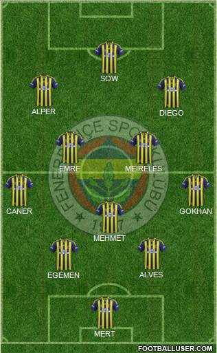 Fenerbahçe SK Formation 2015
