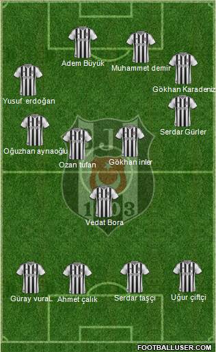 Besiktas JK Formation 2015
