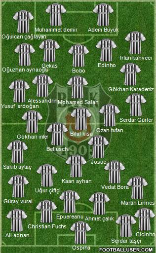 Besiktas JK Formation 2015