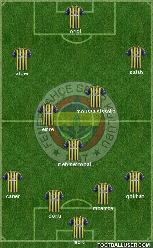 Fenerbahçe SK Formation 2015