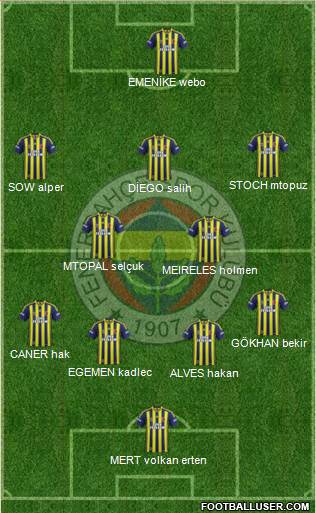 Fenerbahçe SK Formation 2015