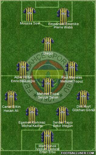 Fenerbahçe SK Formation 2015