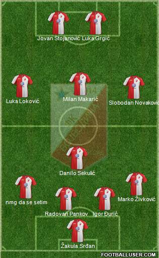 FK Vojvodina Novi Sad Formation 2015