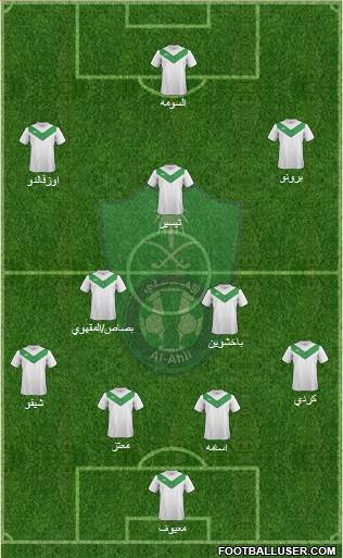 Al-Ahli (KSA) 4-5-1 football formation