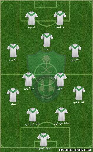 Al-Ahli (KSA) 4-4-2 football formation