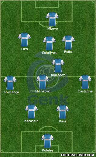 K Racing Club Genk 4-2-3-1 football formation