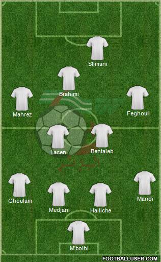 Algeria 4-4-2 football formation