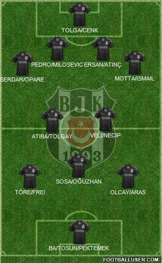 Besiktas JK Formation 2015