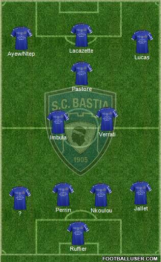 Sporting Club Bastia Formation 2015